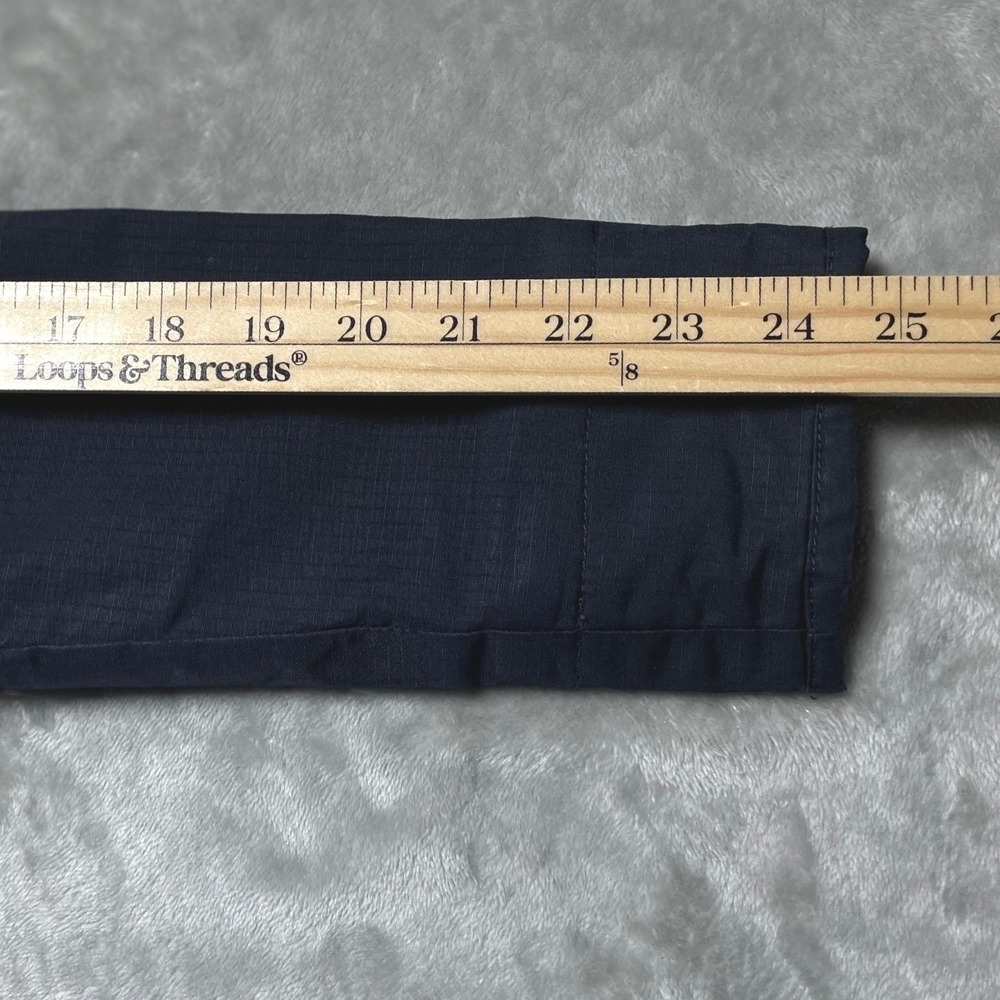 Hollister Navy Blue All-Weather Jacket Fleece Lined Removable Hood XS No Fur - Picture 8 of 12